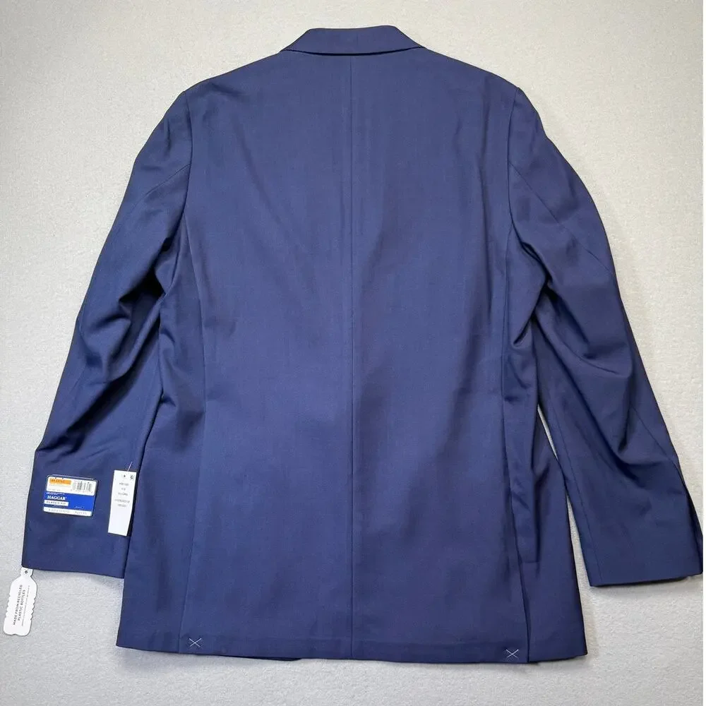 Haggar Men's Smart Wash Classic Fit Suit Jackets Midnight 44L $200